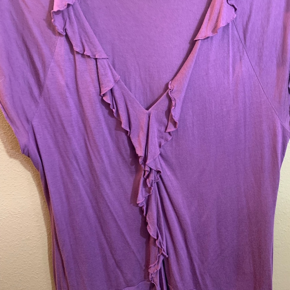 Banana Republic Raspberry Ruffled Blouse - L - Picture 4 of 7